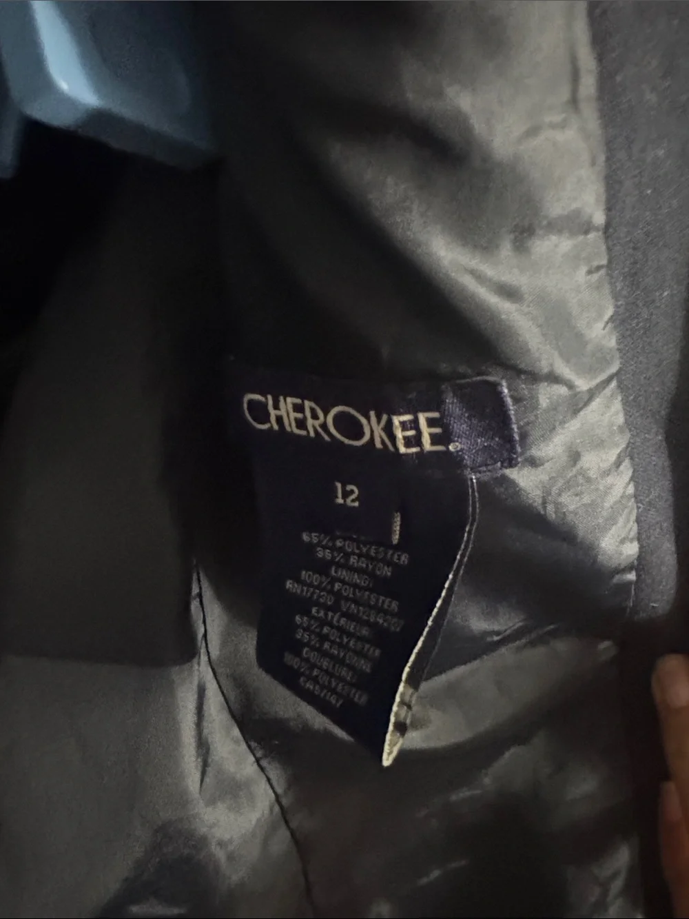 Cherokee Navy Blue Two-Button Blazer